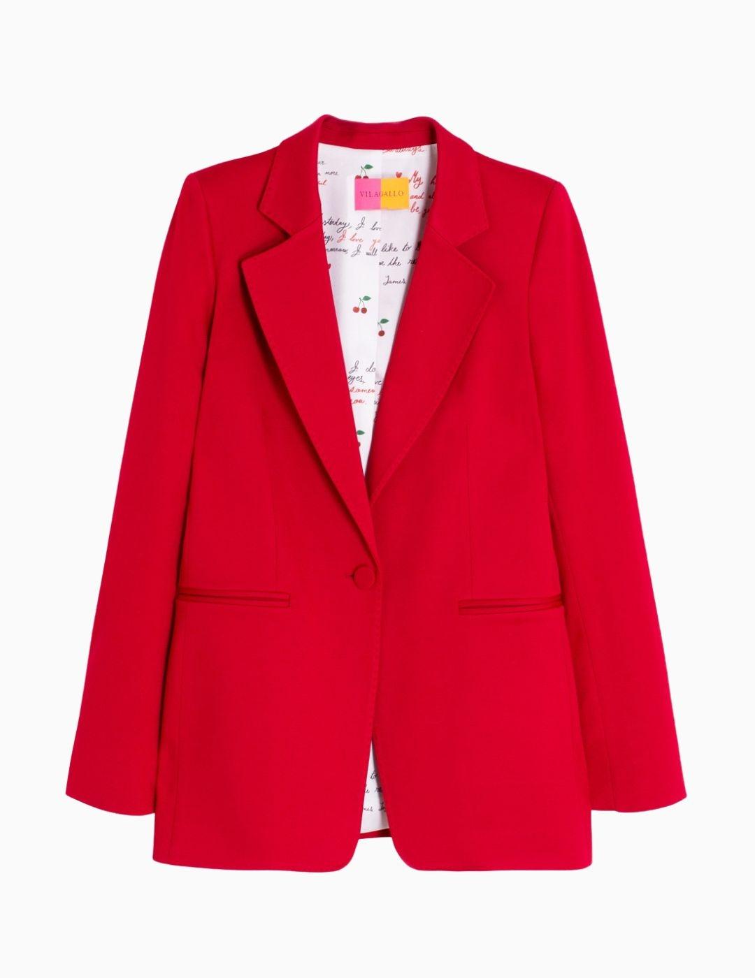 CHAQUETA VILAGALLO  ROJO ESTRUCTURA 