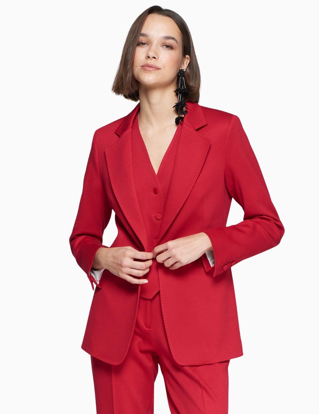 CHAQUETA VILAGALLO  ROJO ESTRUCTURA 