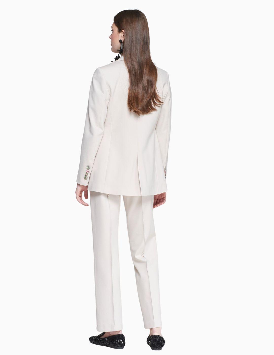 PANTALON VILAGALLO RECTO CRUDO PUNTO ROMA 