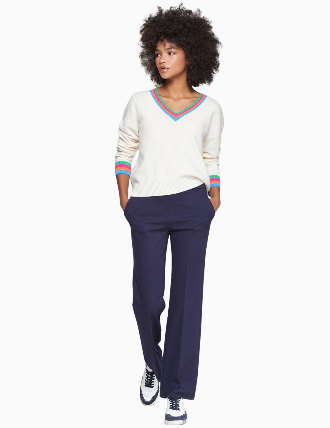 PANTALON VILAGALLO MARTINA AZUL MARINO ESTRUCTURA 