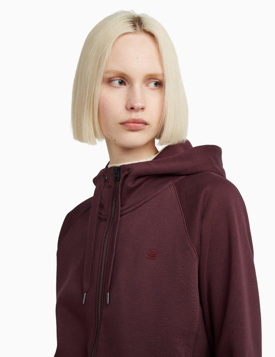SUDADERA G-STAR PREMIUM CORE 2.1 HDD ZIP MAROON