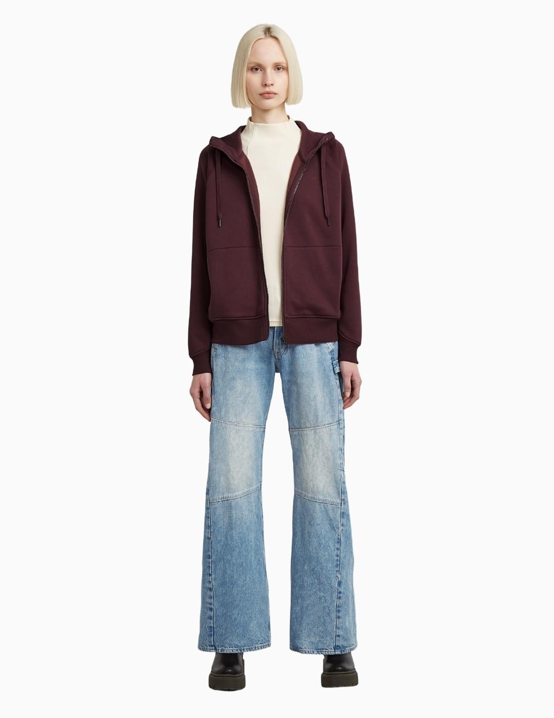 SUDADERA G-STAR PREMIUM CORE 2.1 HDD ZIP MAROON