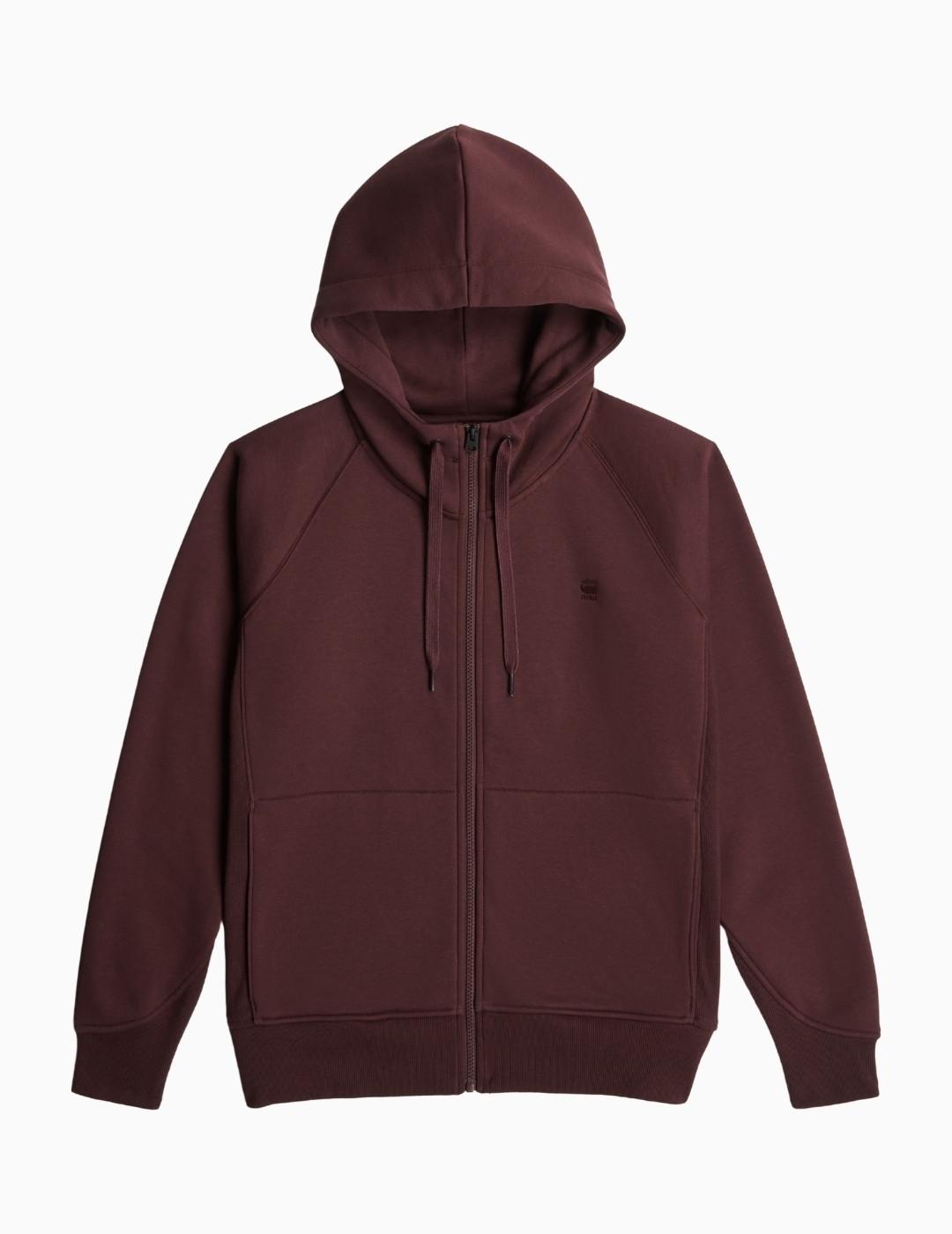 SUDADERA G-STAR PREMIUM CORE 2.1 HDD ZIP MAROON
