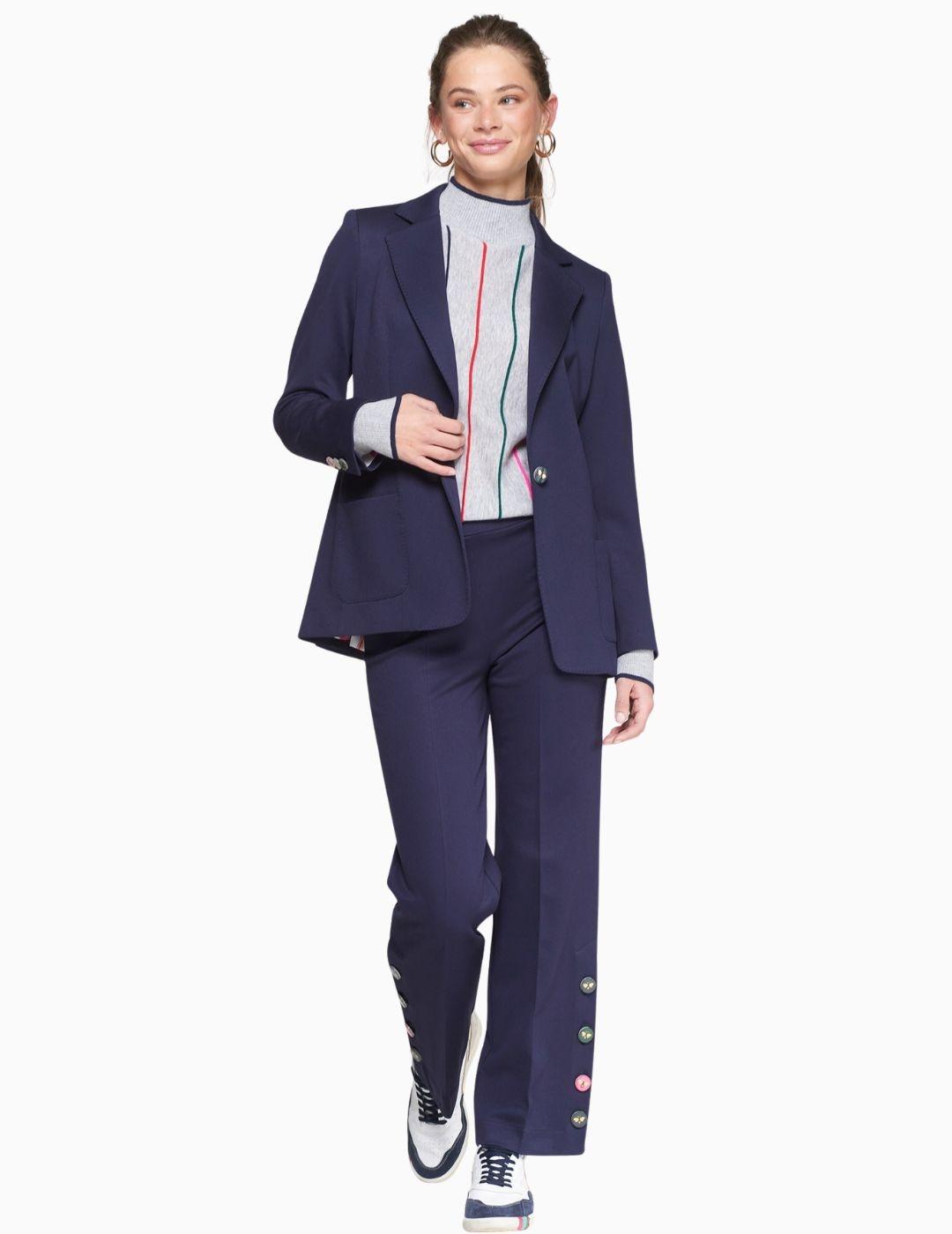 PANTALON VILAGALLO MARINO BOTONES ABEJAS 