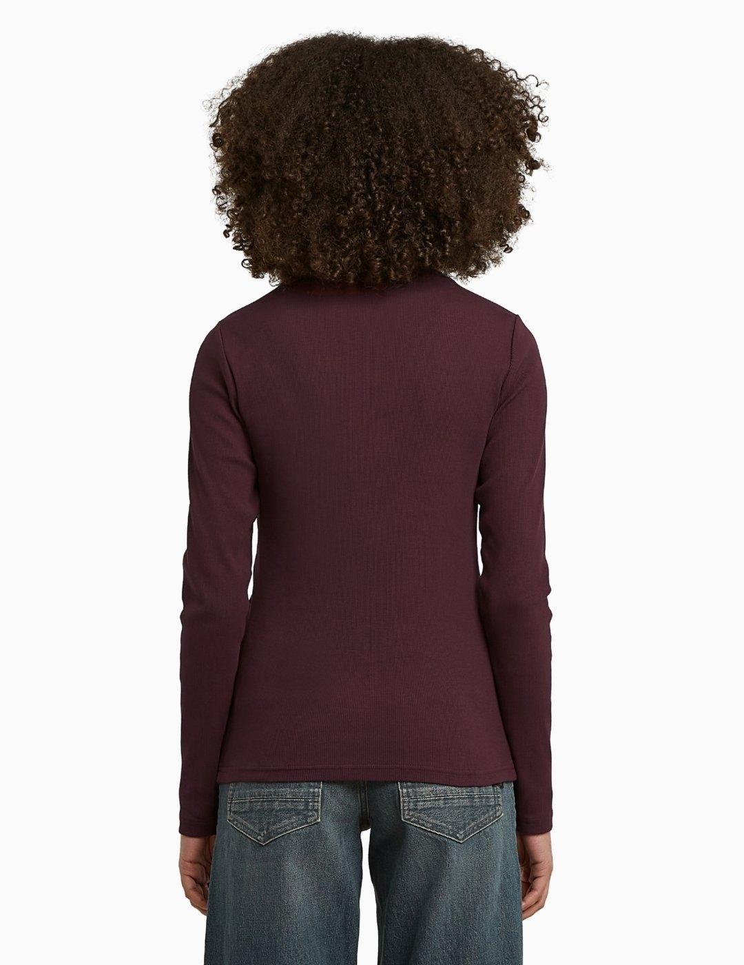 CAMISETA G-STAR A-LINE SLIM RIB MOCK GRANATE