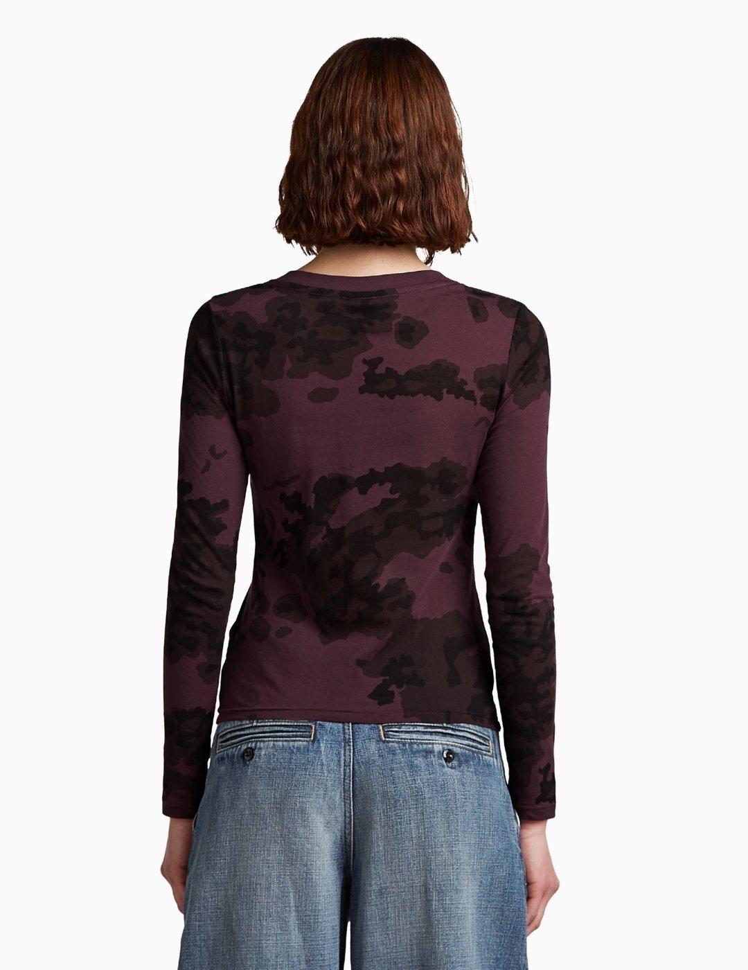 CAMISETA G-STAR ALLOVER PRINT SLIM GRANATE