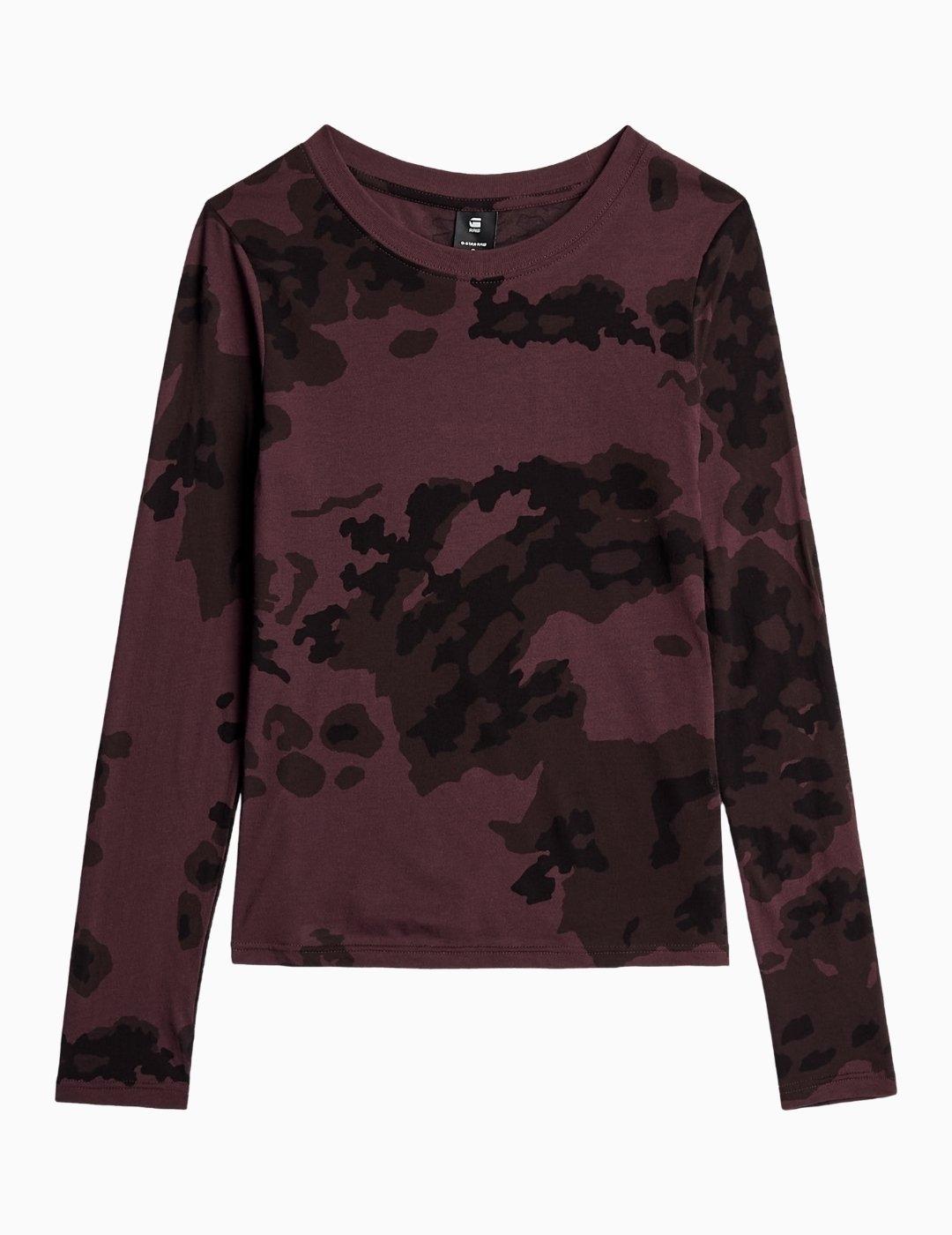 CAMISETA G-STAR ALLOVER PRINT SLIM GRANATE