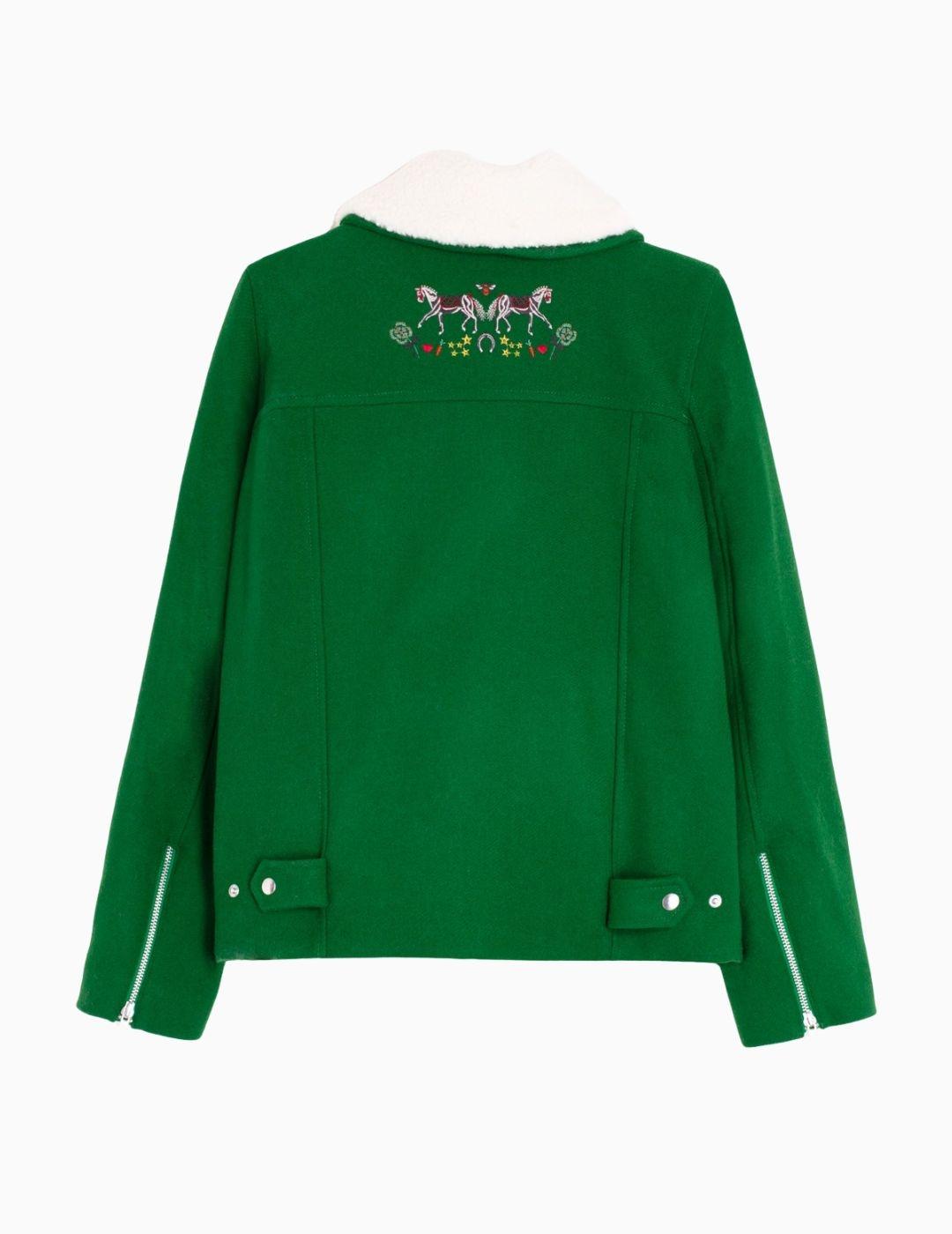 CHAQUETA VILAGALLO BLAIR EMB VERDE LANA 
