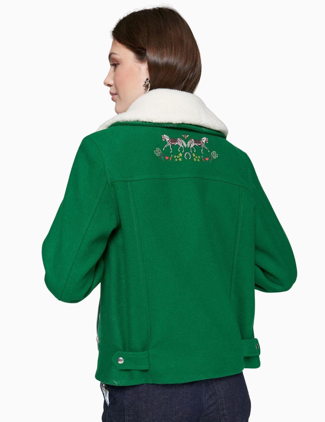 CHAQUETA VILAGALLO BLAIR EMB VERDE LANA 
