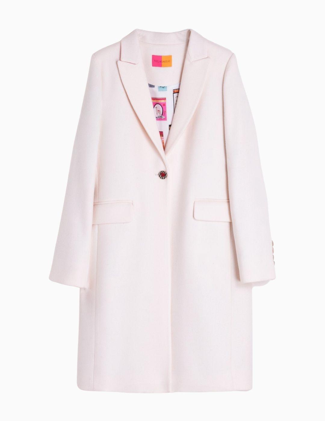 ABRIGO VILAGALLO CRUDO CUELLO CONTRASTE 