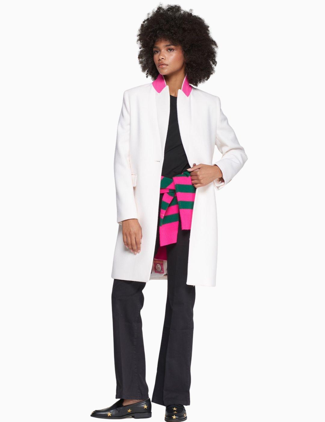 ABRIGO VILAGALLO CRUDO CUELLO CONTRASTE 