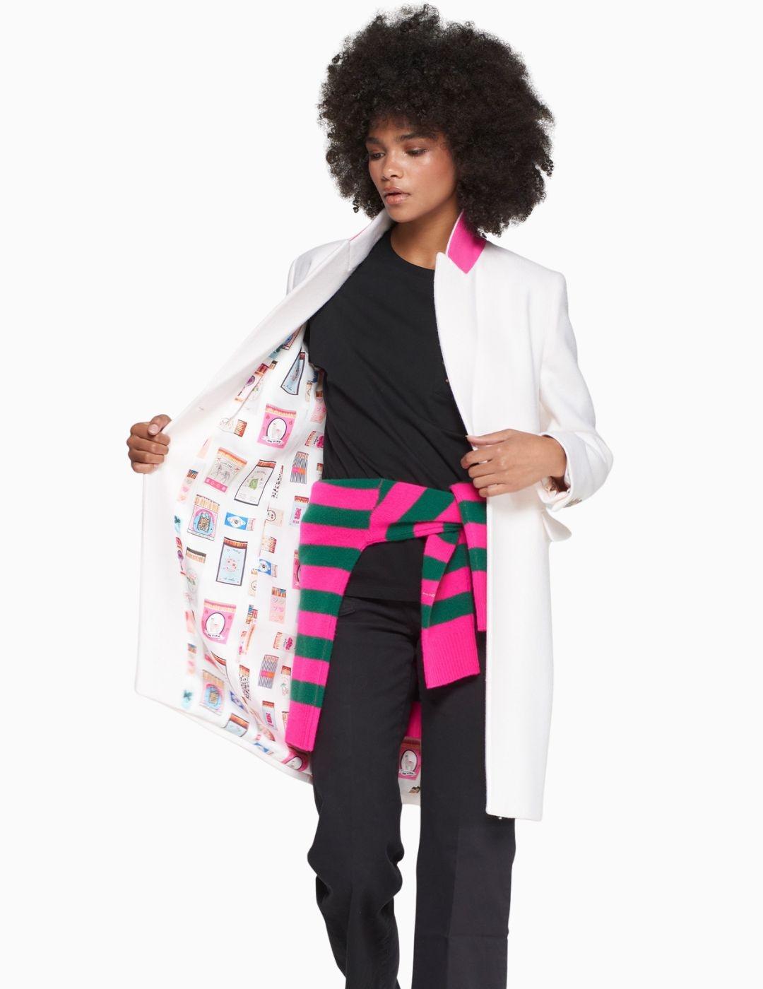 ABRIGO VILAGALLO CRUDO CUELLO CONTRASTE 