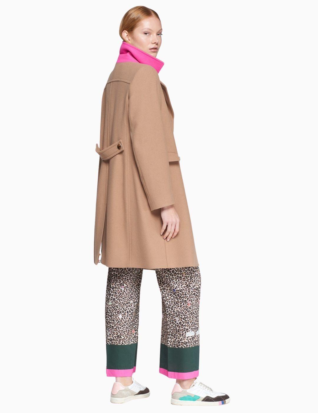 ABRIGO VILAGALLO CAMEL LANA CRUZADO 