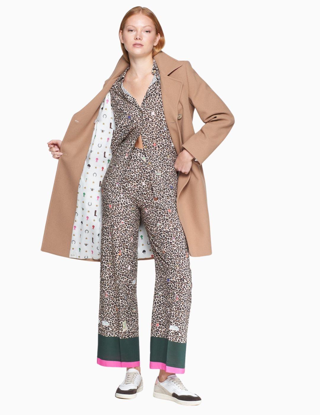 ABRIGO VILAGALLO CAMEL LANA CRUZADO 