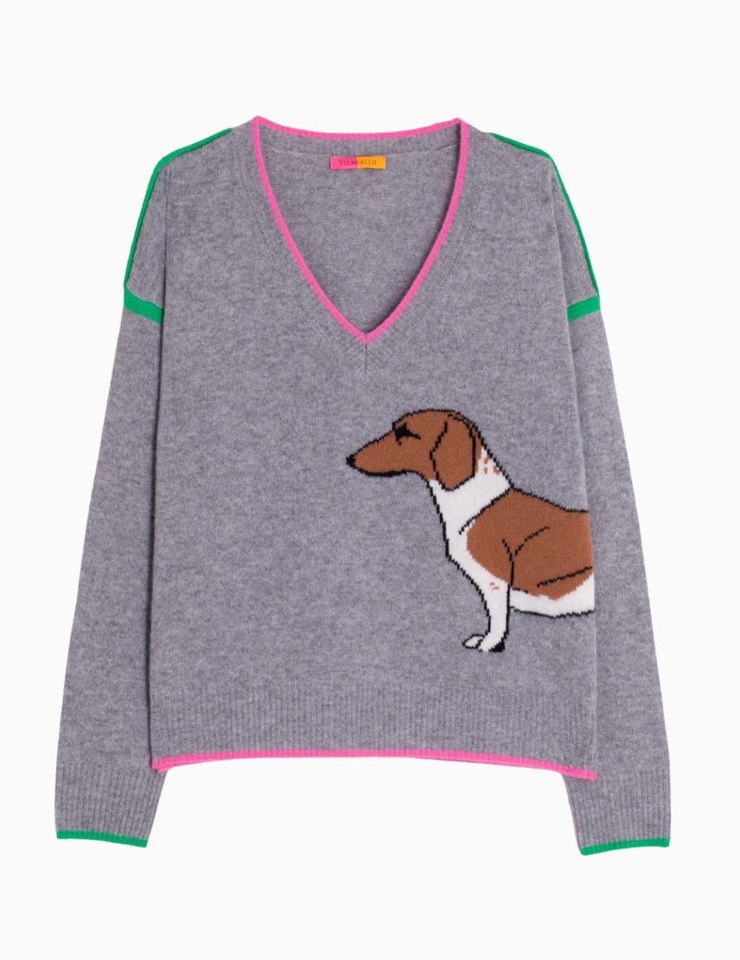 JERSEY VILAGALLO GRIS PERRO SALCHICHA 