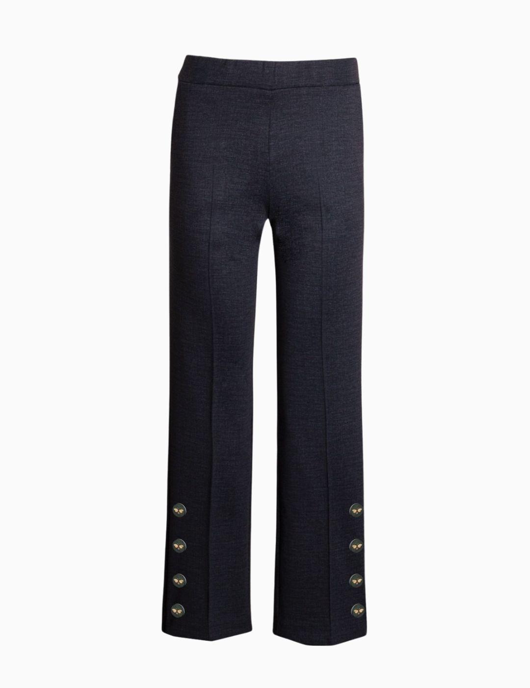 PANTALÓN VILAGALLO GRIS BOTONES LATERALES ABEJA 