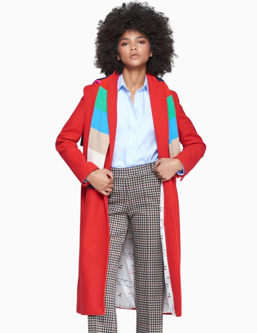 ABRIGO VILAGALLO ROJO BOTONES DORADOS 