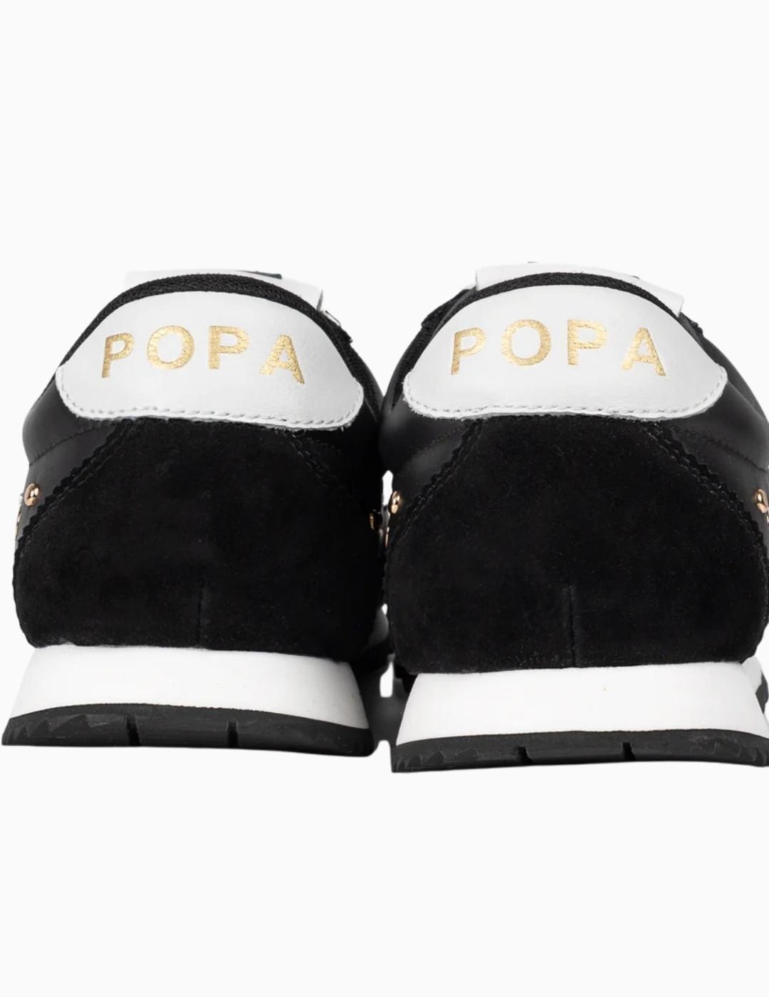 ZAPATILLAS POPA INARA TACHAS NEGRO