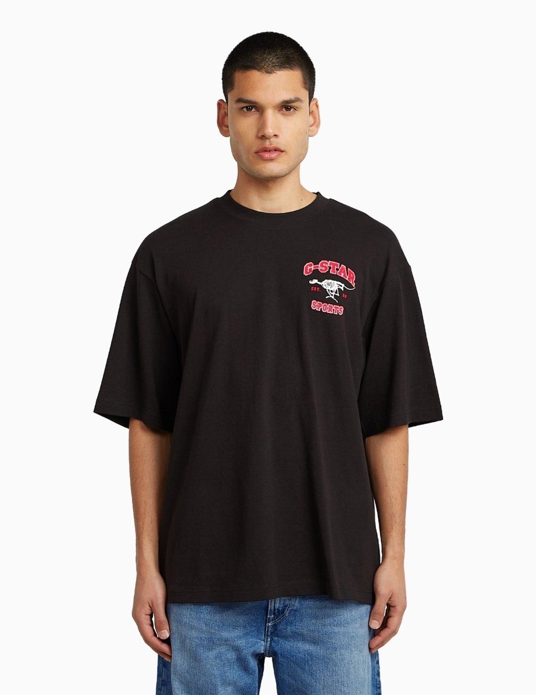 CAMISETA G-STAR RUNNING DOG BACK NEGRA