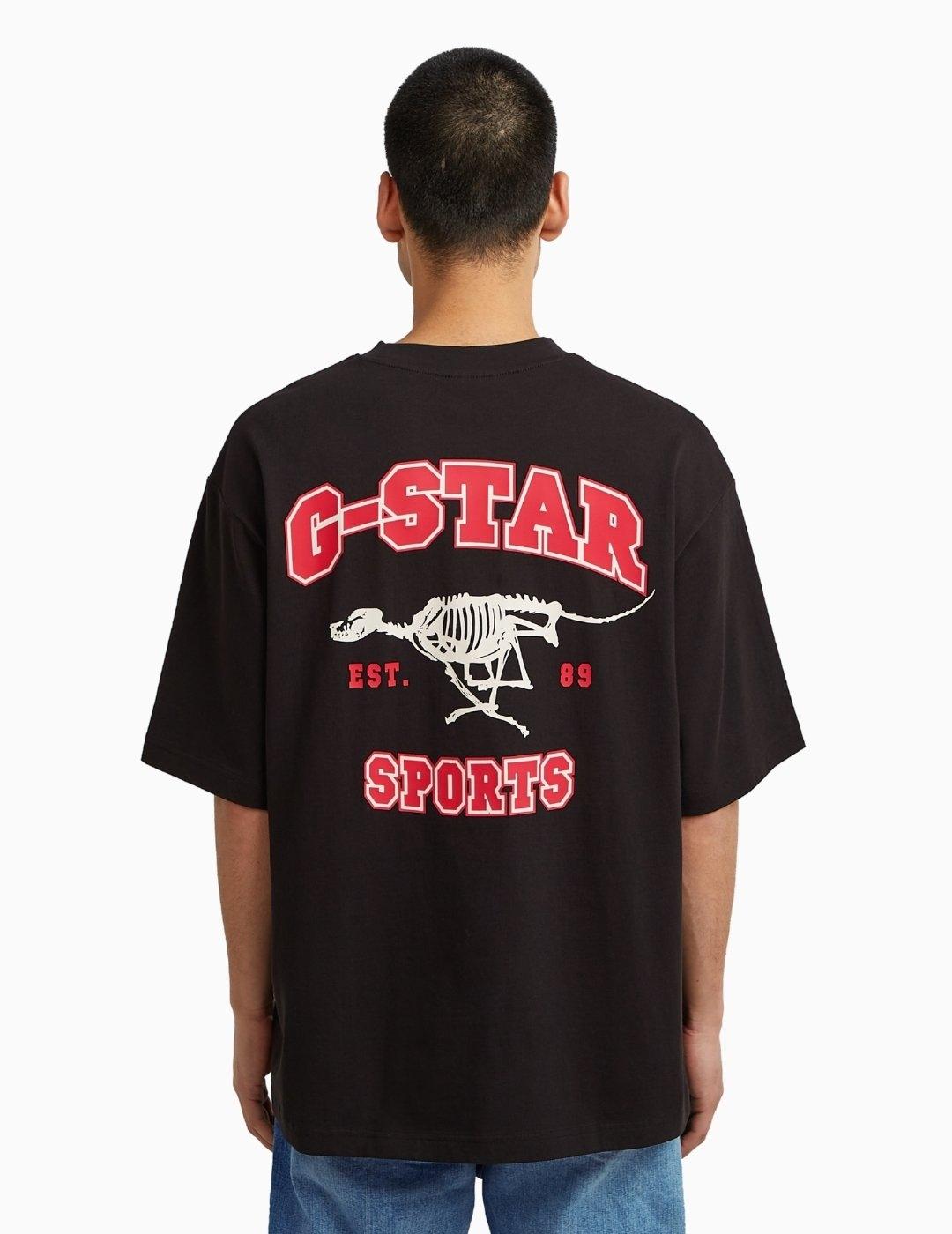 CAMISETA G-STAR RUNNING DOG BACK NEGRA