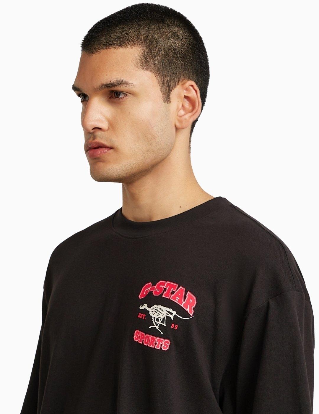 CAMISETA G-STAR RUNNING DOG BACK NEGRA