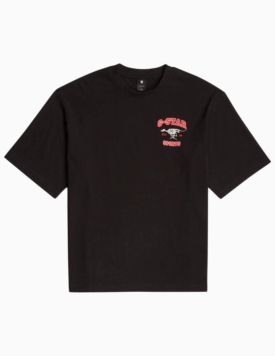 CAMISETA G-STAR RUNNING DOG BACK NEGRA