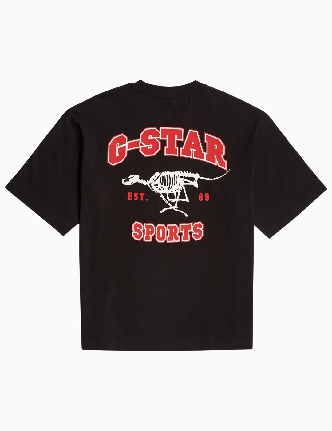 CAMISETA G-STAR RUNNING DOG BACK NEGRA