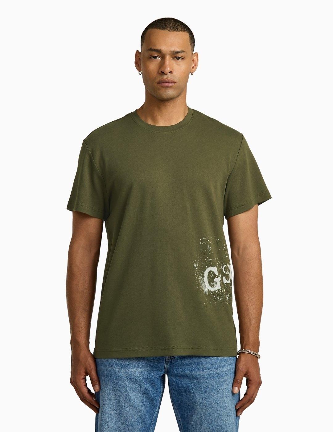 CAMISETA G-STAR SPRAYED GR SHADOW OLIVE