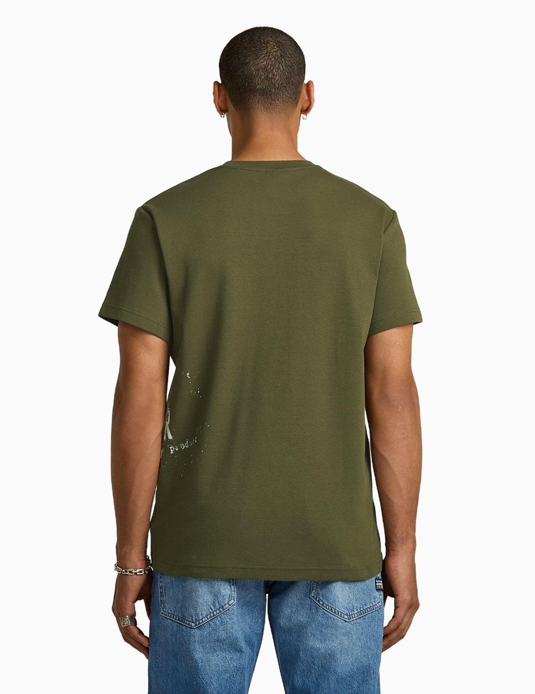 CAMISETA G-STAR SPRAYED GR SHADOW OLIVE