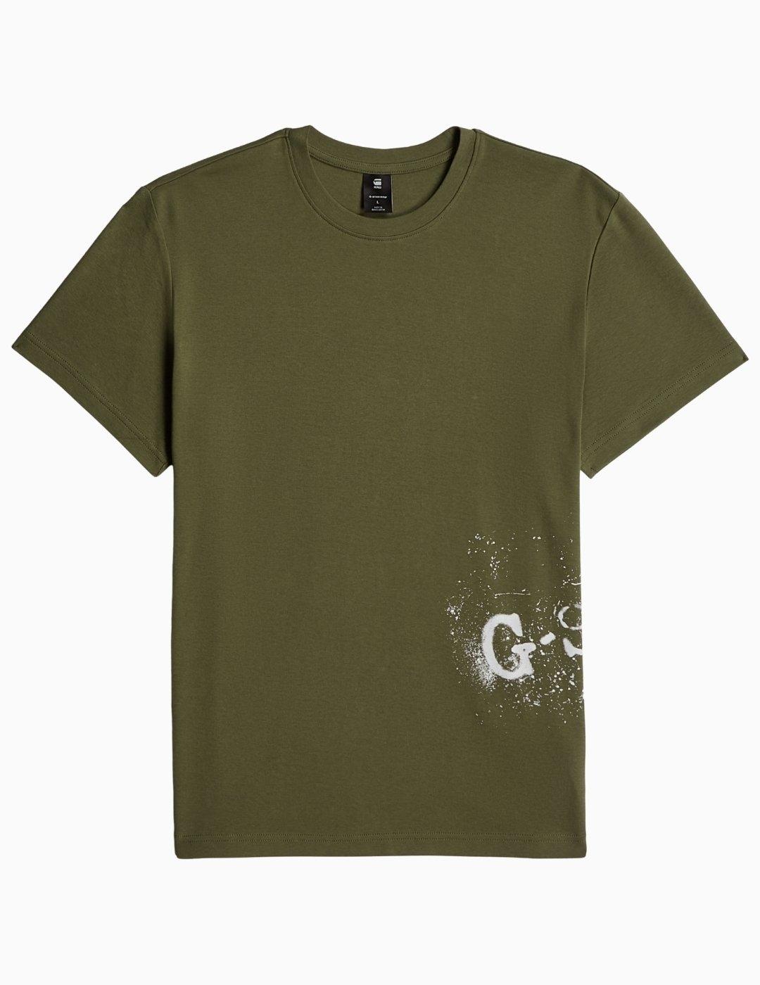 CAMISETA G-STAR SPRAYED GR SHADOW OLIVE