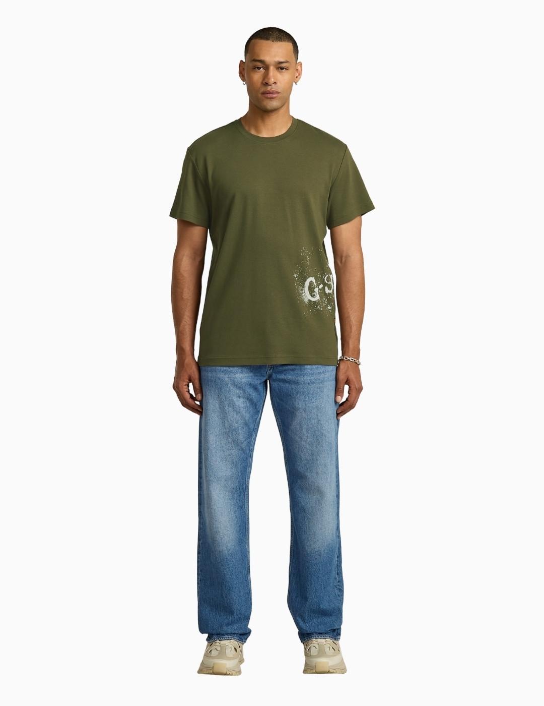 CAMISETA G-STAR SPRAYED GR SHADOW OLIVE