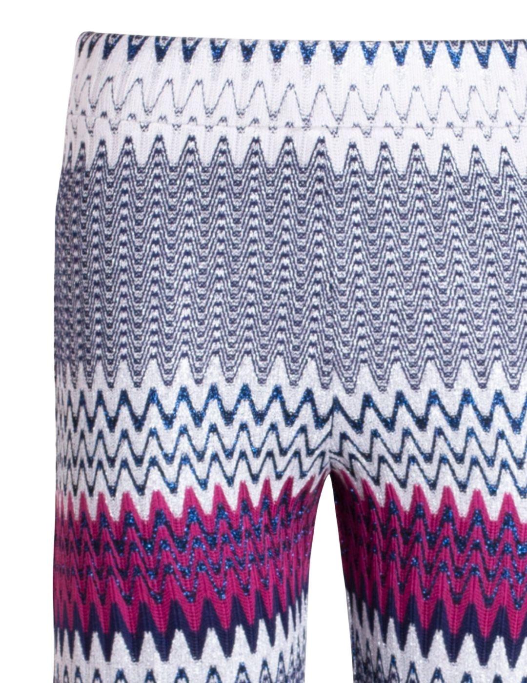 PANTALÓN VILAGALLO ESPIGA MARINO LUREX JACQUARD 
