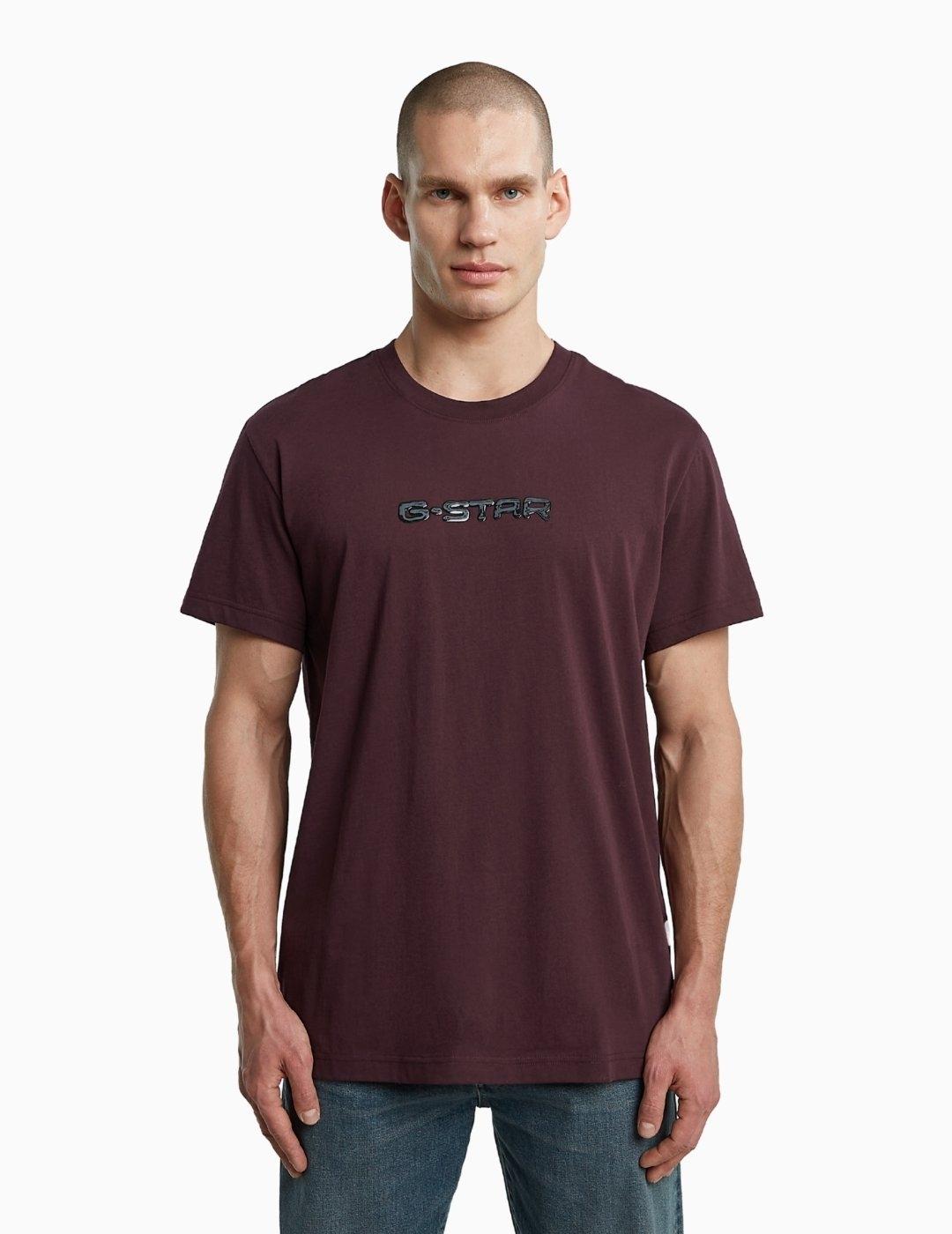 CAMISETA G-STAR GEL PRINT GRANATE