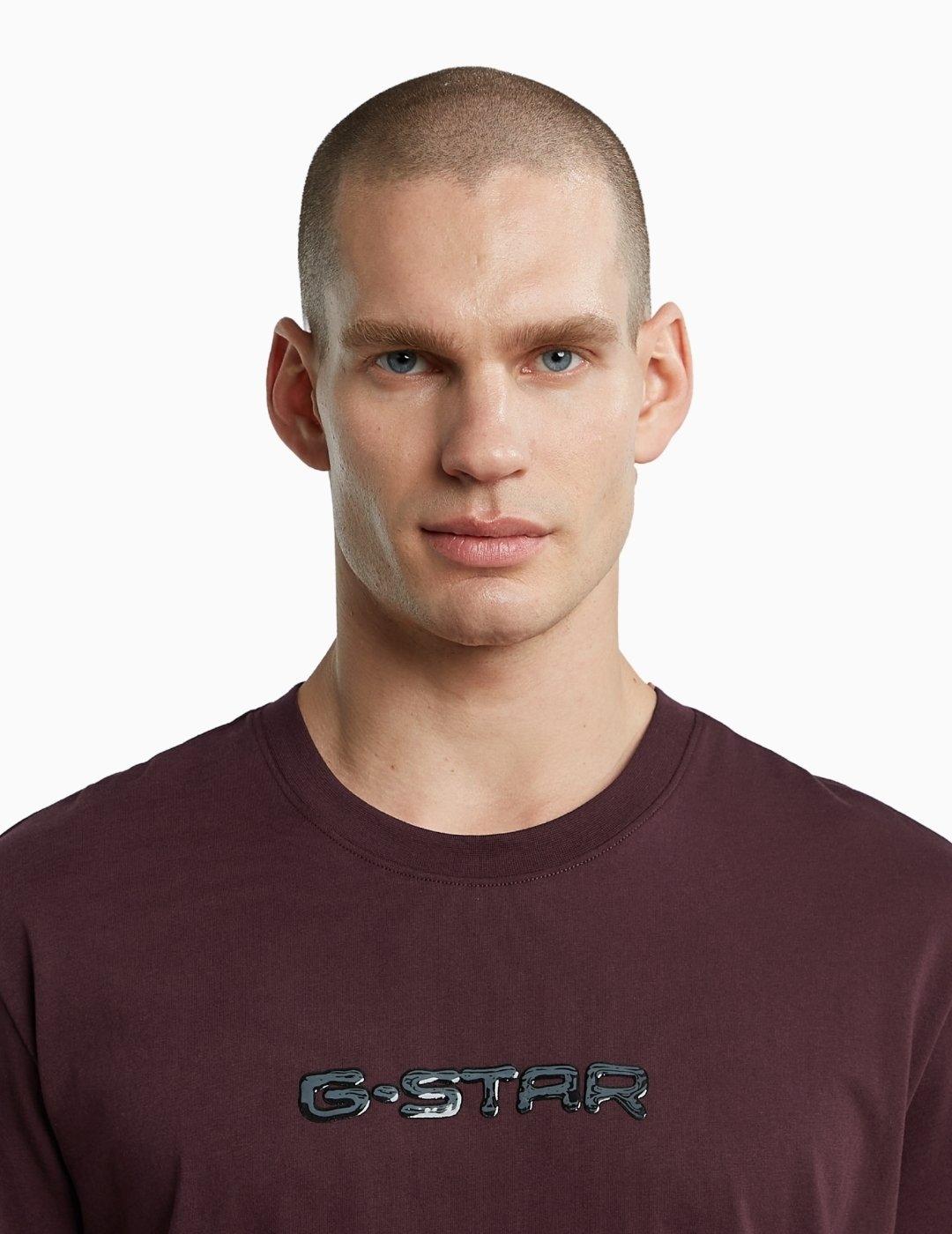 CAMISETA G-STAR GEL PRINT GRANATE