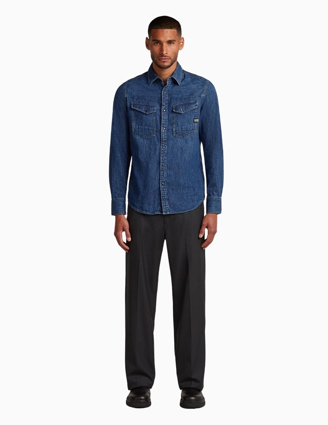 CAMISA G-STAR DAKOTA SLIM AZUL