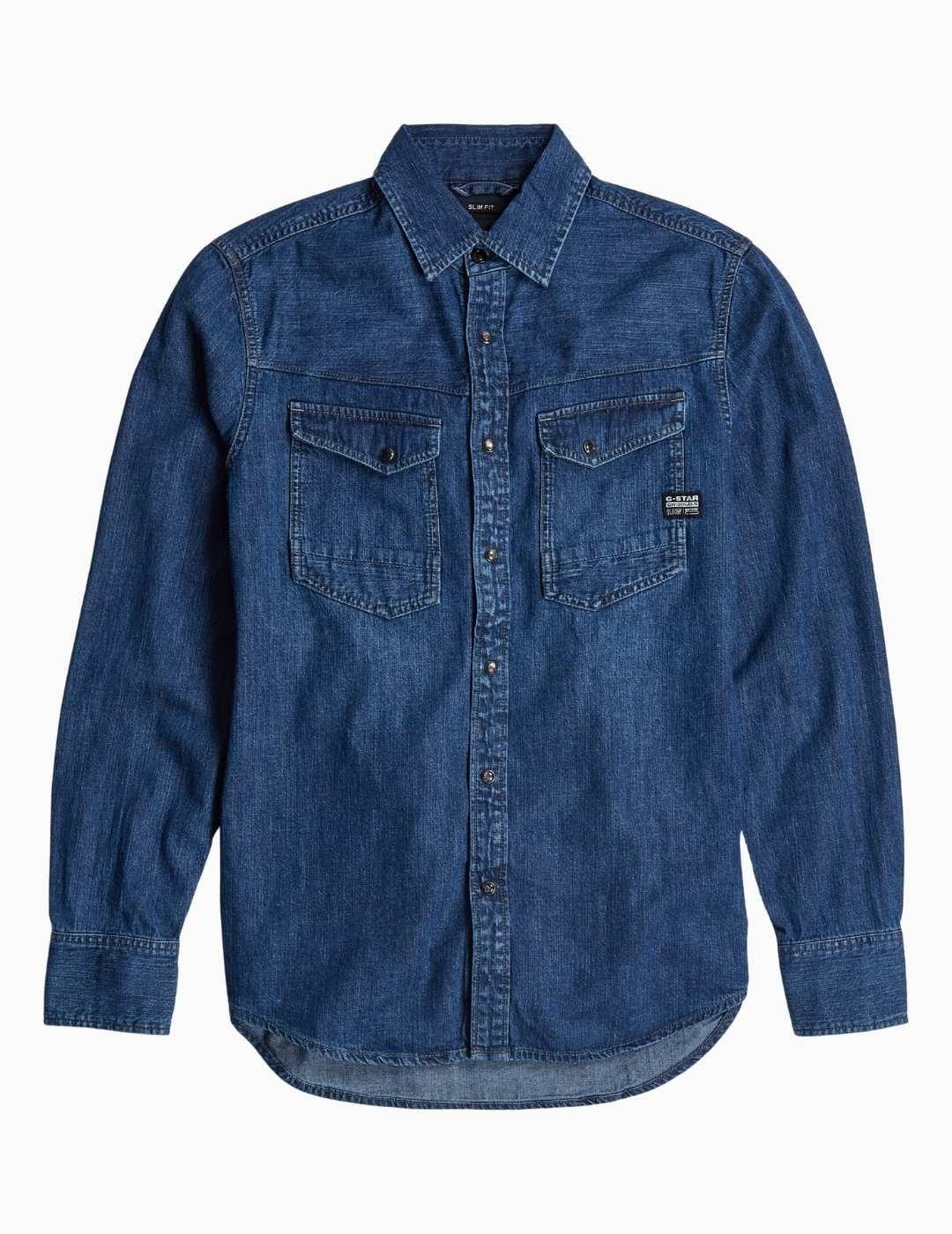 CAMISA G-STAR DAKOTA SLIM AZUL