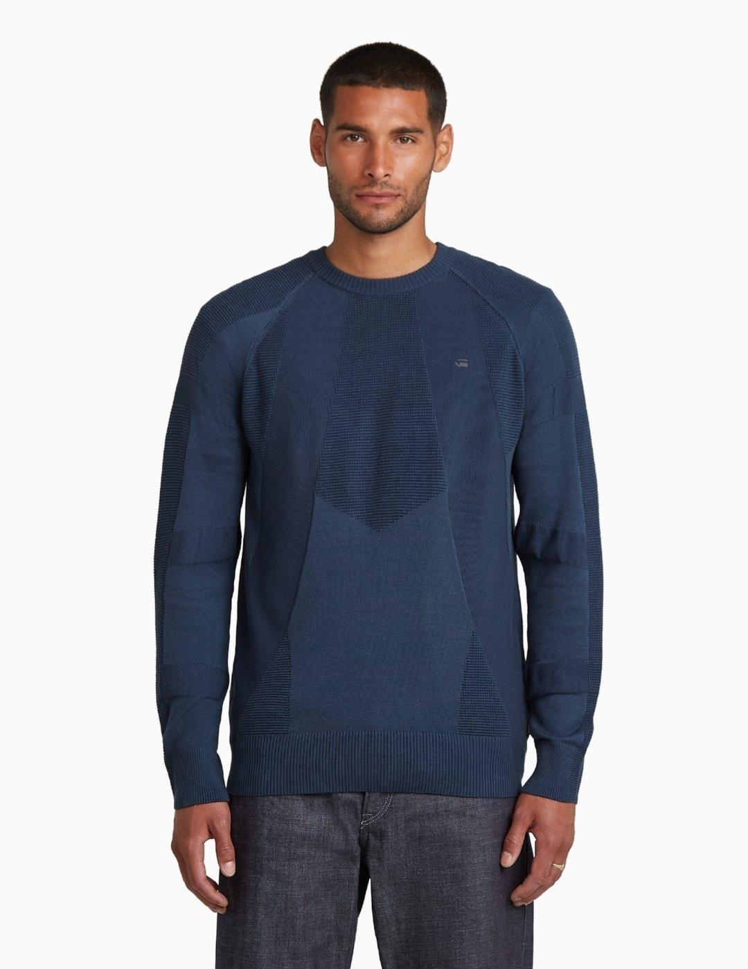 JERSEY G-STAR 3D BIKER R KNIT AZUL