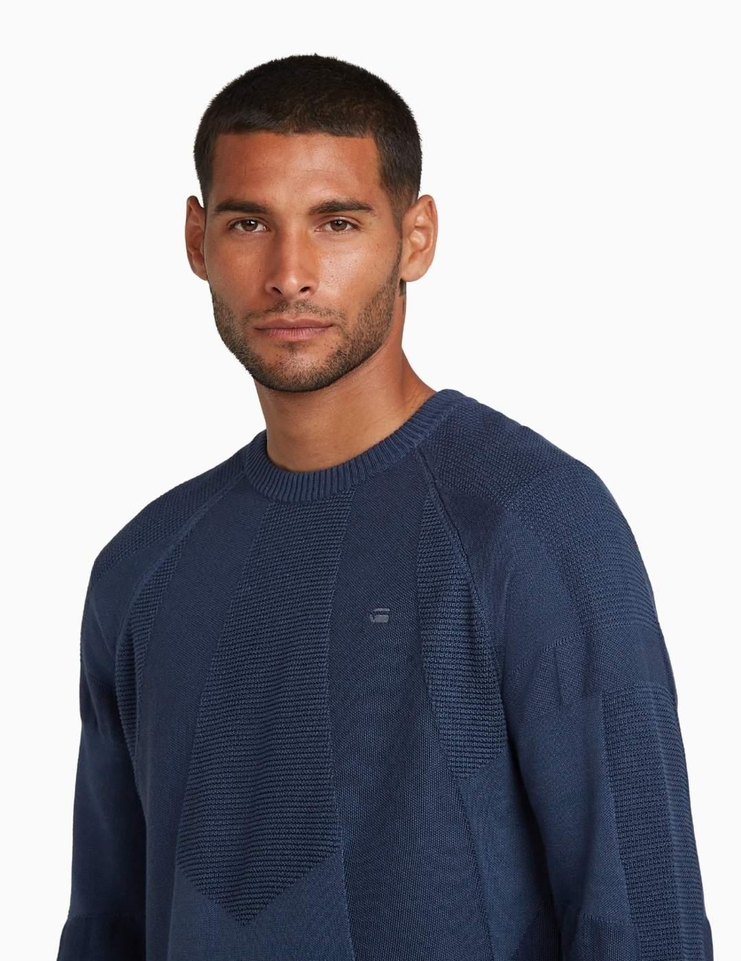 JERSEY G-STAR 3D BIKER R KNIT AZUL