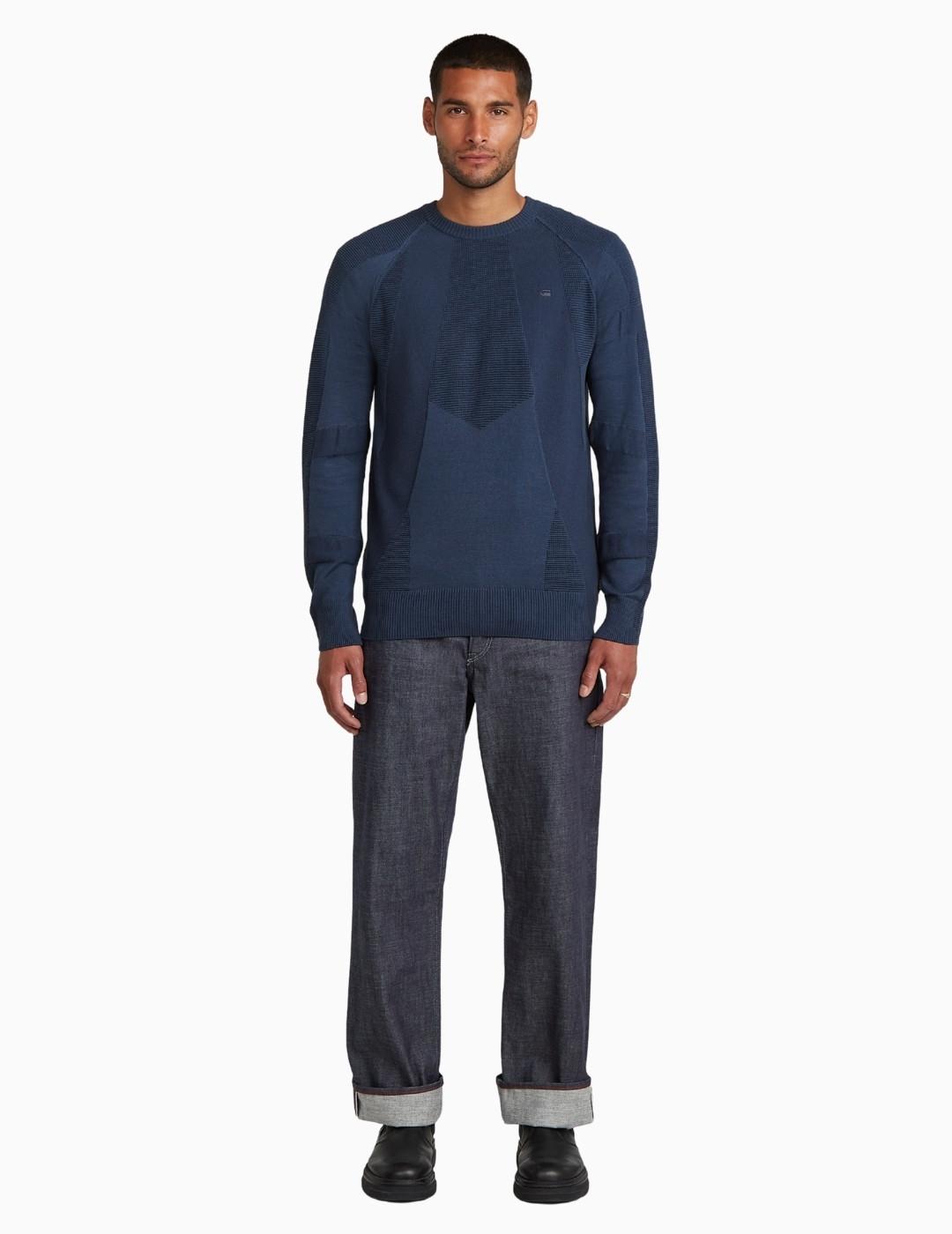 JERSEY G-STAR 3D BIKER R KNIT AZUL