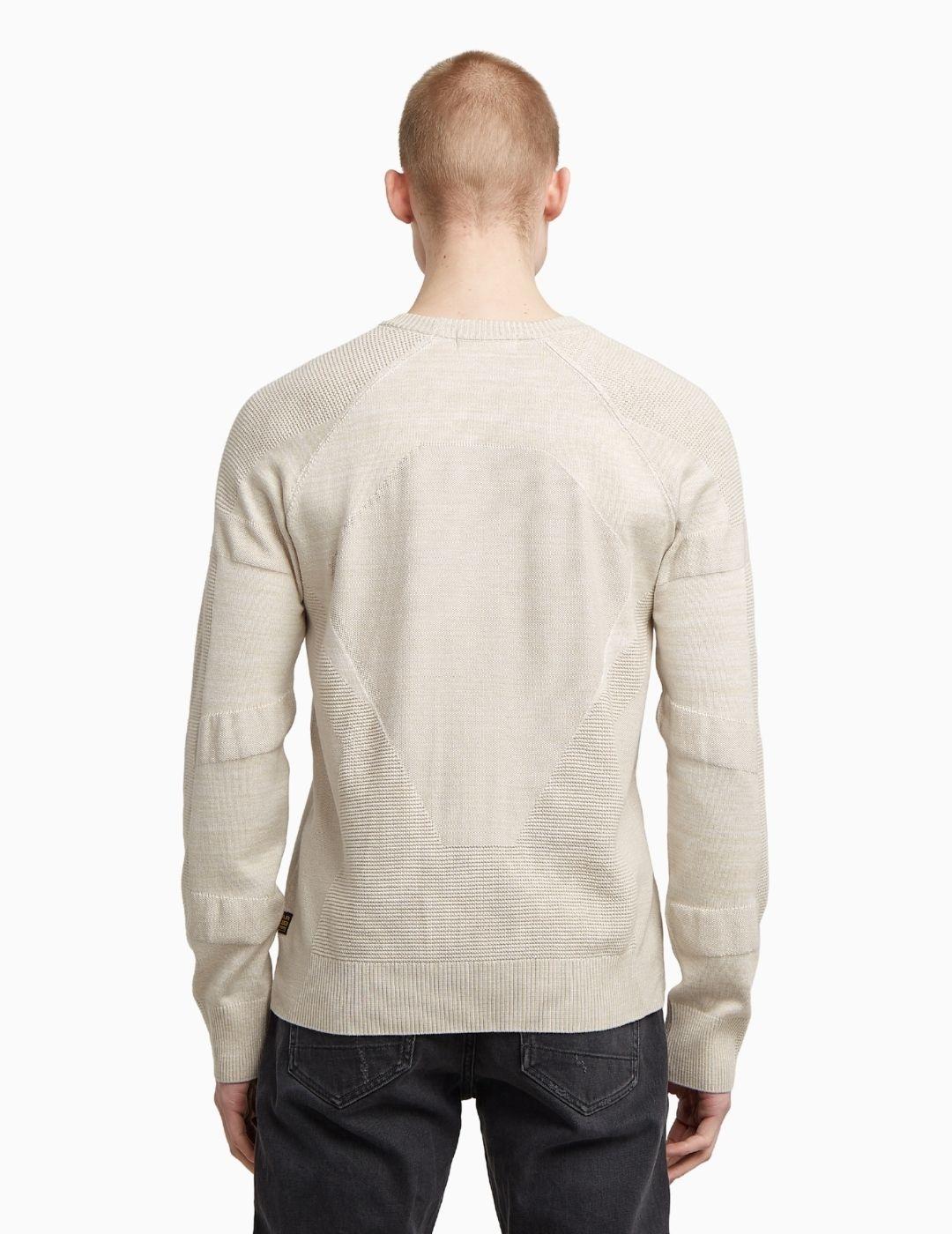 JERSEY G-STAR 3D BIKER KNIT BEIGE