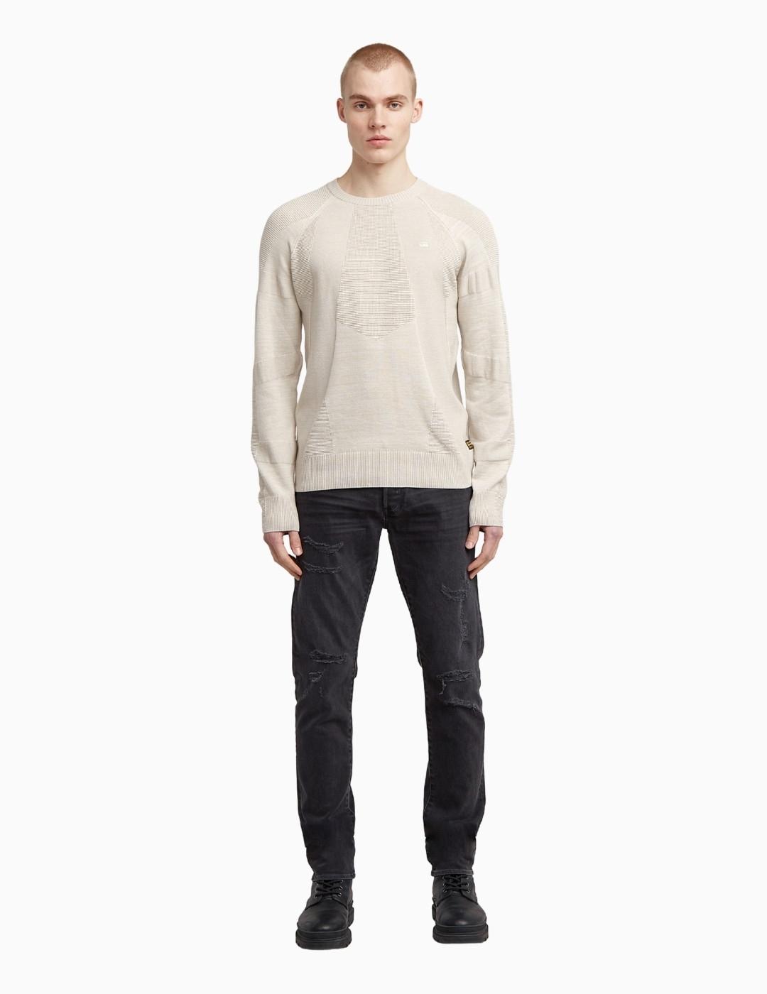 JERSEY G-STAR 3D BIKER KNIT BEIGE