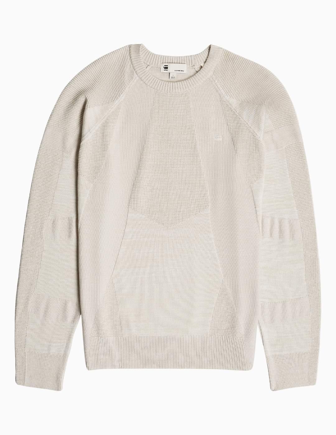 JERSEY G-STAR 3D BIKER KNIT BEIGE