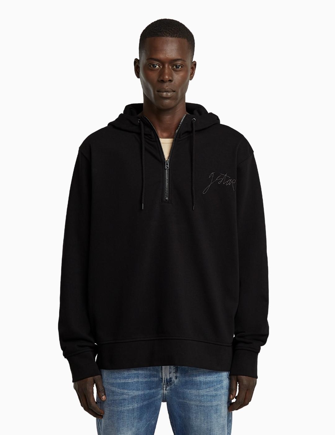 SUDADERA G-STAR SCRIPT HALF ZIP HDD NERGA