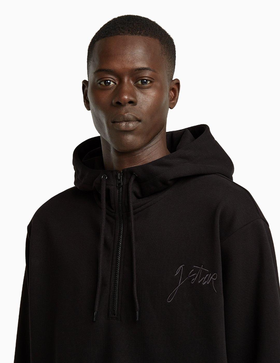 SUDADERA G-STAR SCRIPT HALF ZIP HDD NERGA