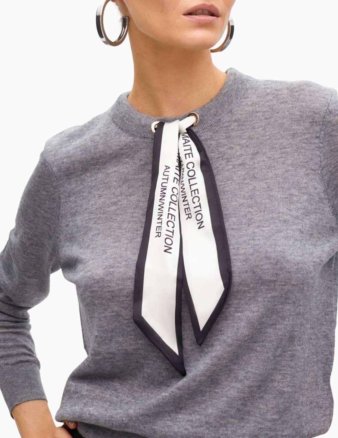 JERSEY LOLA CSDM BY MAITE PAÑUELO CUELLO GRIS