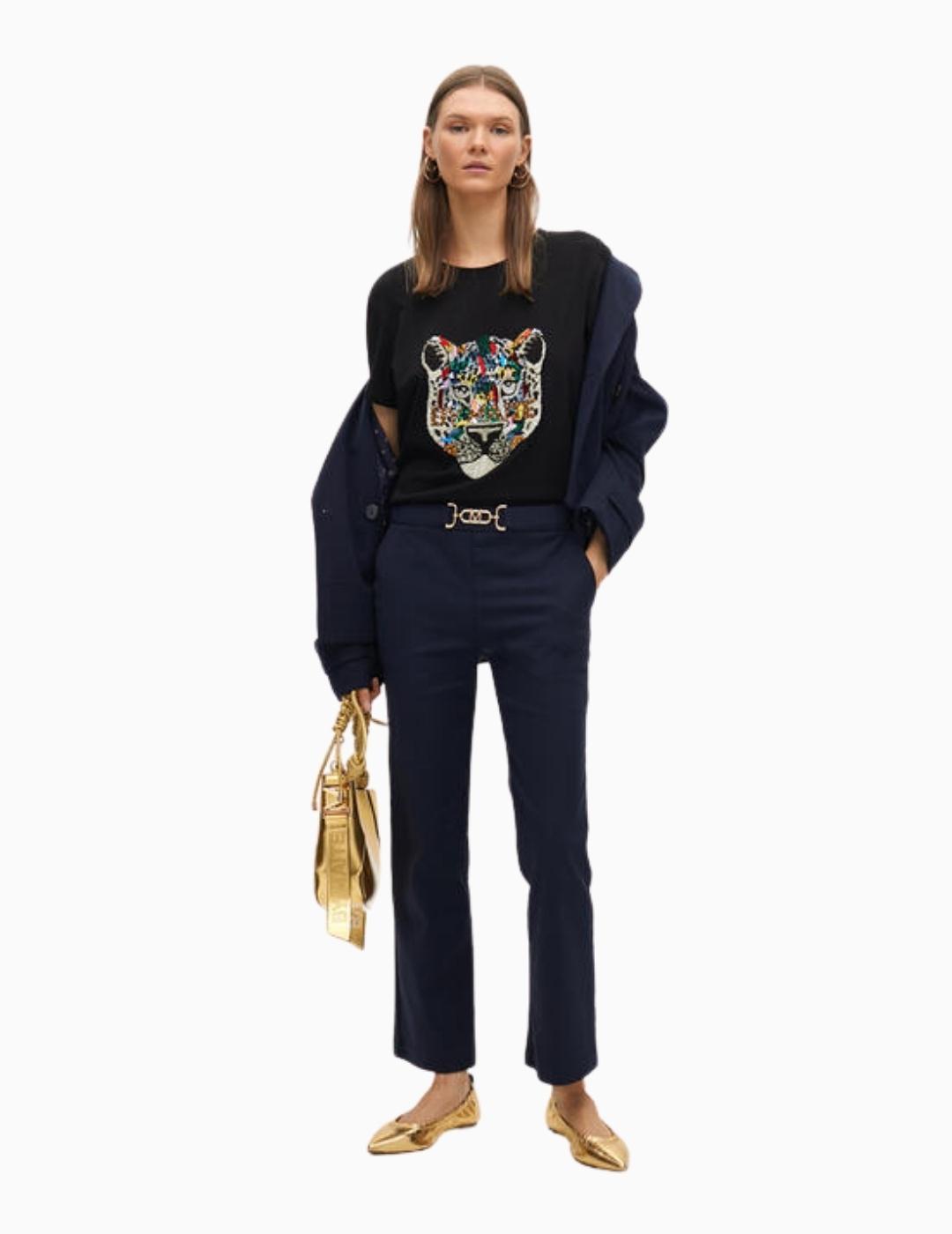 CAMISETA LOLA CSDM BY MAITE ANIMAL PEDRERÍA NEGRA