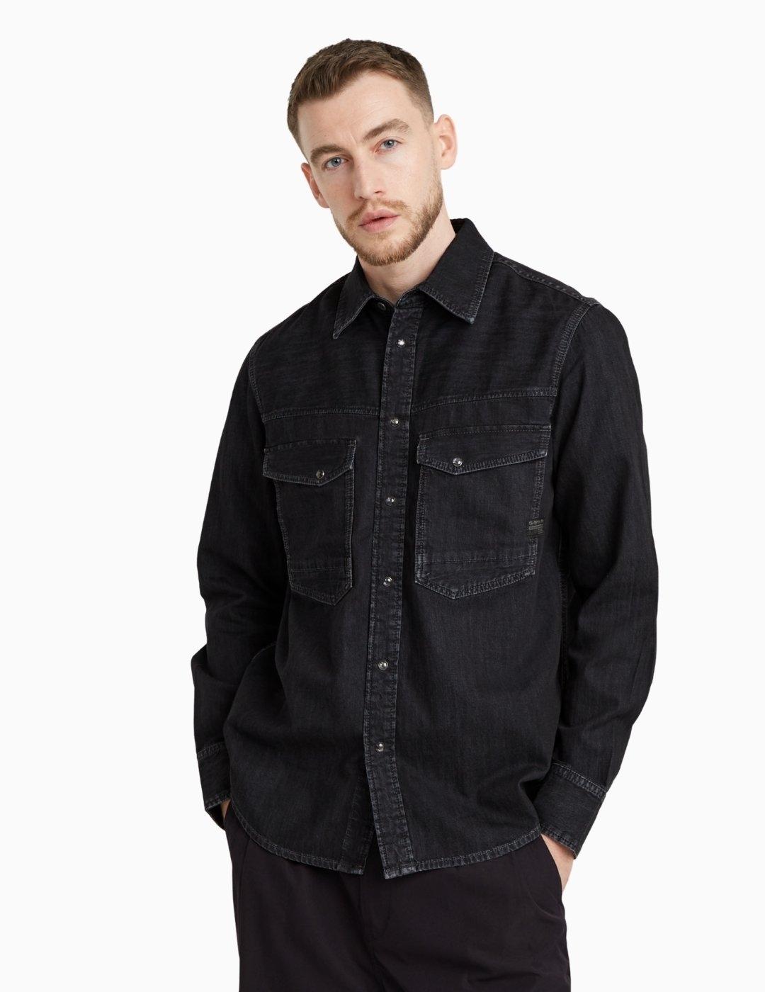 CAMISA G-STAR DAKOTA SLIM NEGRA