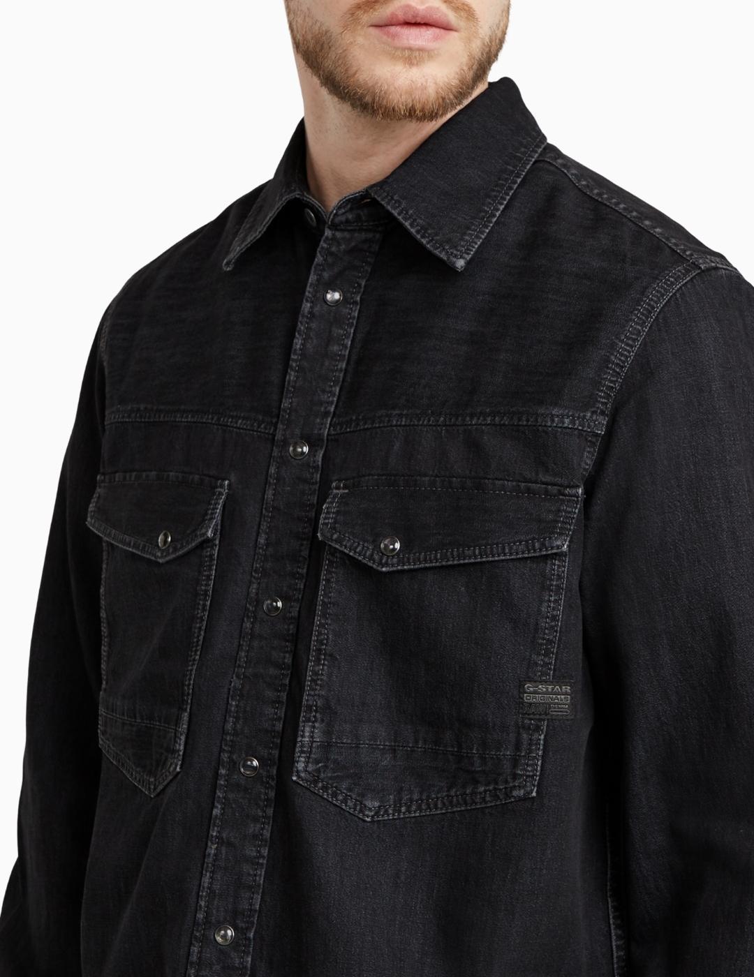 CAMISA G-STAR DAKOTA SLIM NEGRA