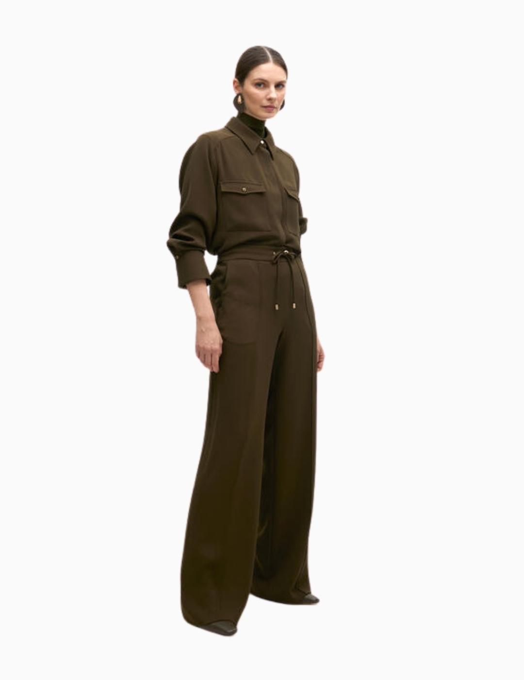 PANTALÓN LOLA CSDM BY MAITE RECTO CON GOMA KAKI