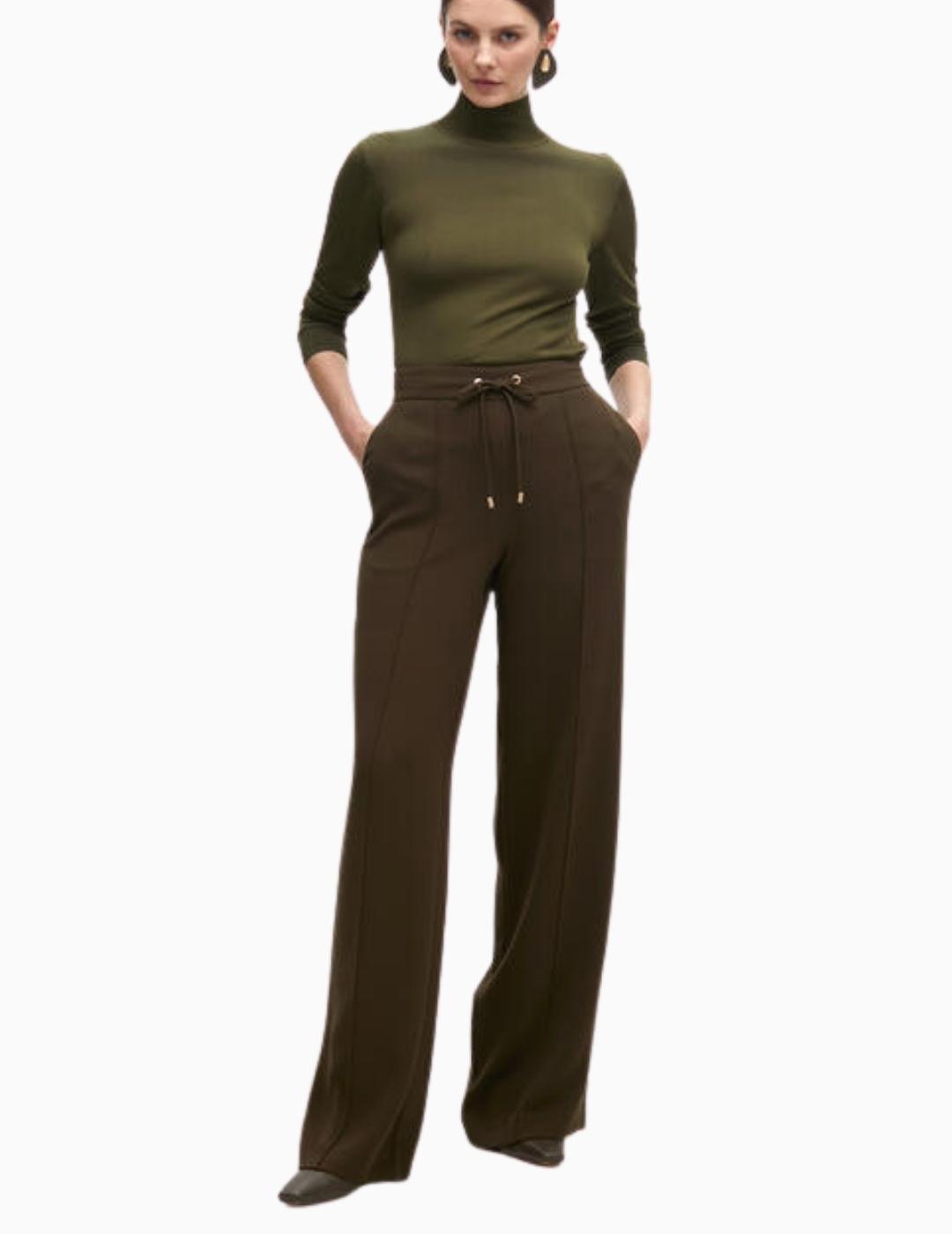 PANTALÓN LOLA CSDM BY MAITE RECTO CON GOMA KAKI